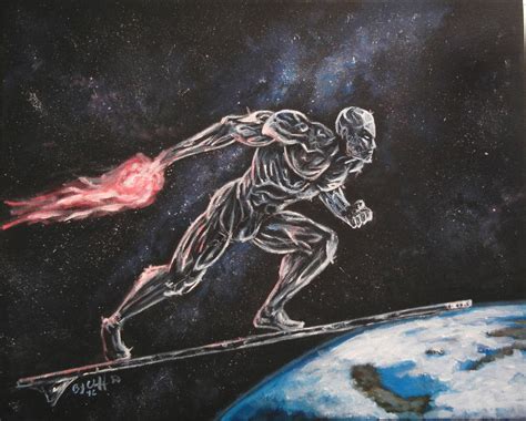 The Silver Surfer My Painting By Cliford417 On Deviantart