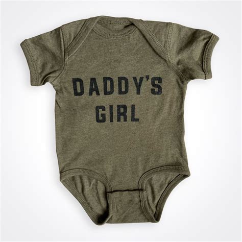 Daddys Girl Military Green Bodysuit Matching Daddys Girl And Girldad