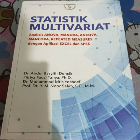 Jual JUAL CEPAT BUKU STATISTIK MULTIVARIAT ANALISIS ANOVA MANOVA ANCOVA