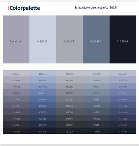 5 Latest Color Schemes With Slate Gray And Mirage Color Tone