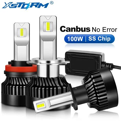 Best 2Pcs 100W 25000LM LED Headlight H1 H4 H7 LED Canbus H8 H11 9005