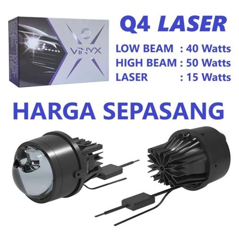 Jual Foglamp Projector LED 3 Warna BiLED Lampu Kabut Mobil 3 Inch Vinyx