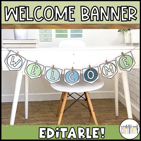 Nature Editable Welcome Banners | Confetti & Creativity