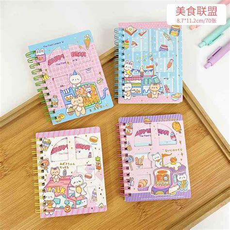 Jual Notebook Ring A Spiral Premium Tebal Motif Double Cover Cartoon