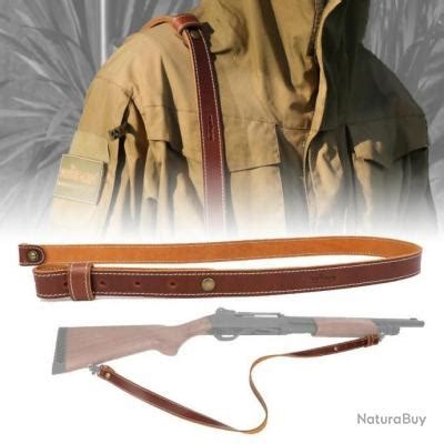 Tourbon Sangle R Glable Pour Fusil De Chasse Couleur Marron Avec