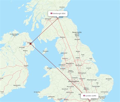 All Flight Routes From Edinburgh To London EDI To LHR Flight Routes