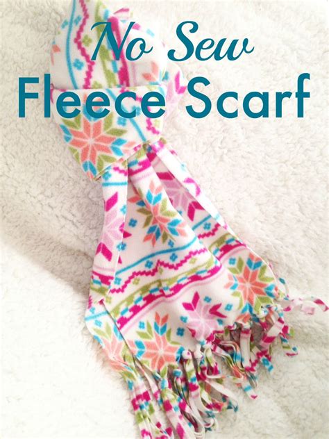 No Sew Fleece Scarf The Neighborhood Moms Sewing Fleece Fleece