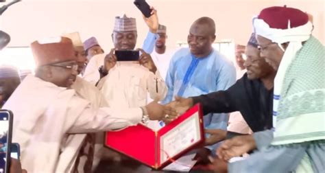 Inec Issues Return Certificates To Kebbi Governor Elect Deputy