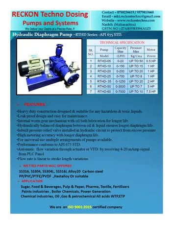 Sulphuric Acid Dosing Pump At Rs Piece Dosing Pump In Nashik