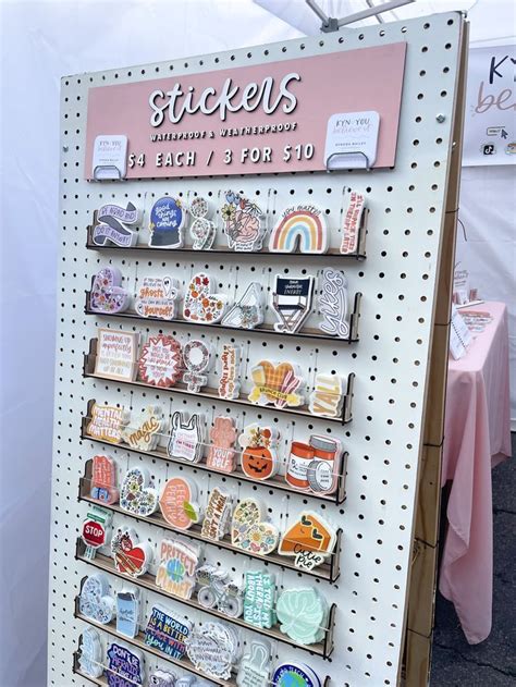 Sticker Pegboard Display For Markets And Pop Up Events Sticker Shop