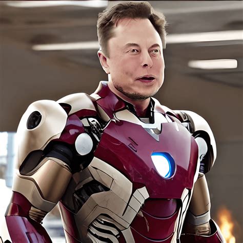 Elon Musk In Iron Man Armor · Creative Fabrica