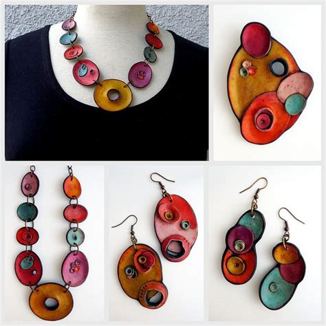 Untitled Polymer Clay Necklace Polymer Clay Earrings Polymer Clay