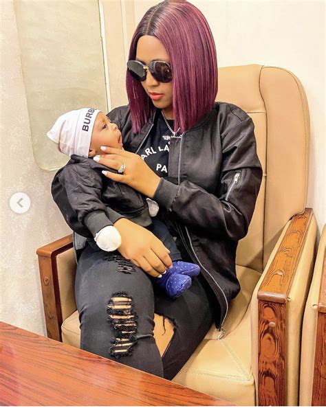 Actress Regina Daniels Twins With Her Son, Munir (Photos)