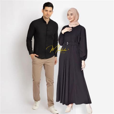 Jual Gamis Couple Pasangan Baju Couple Kondangan Kekinian Gamis