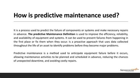 Ppt Predictive Maintenance Nanoprecise Powerpoint Presentation Free Download Id 12100736