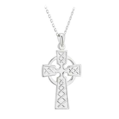 Sterling Celtic Cross Pendant St Patricks Guild