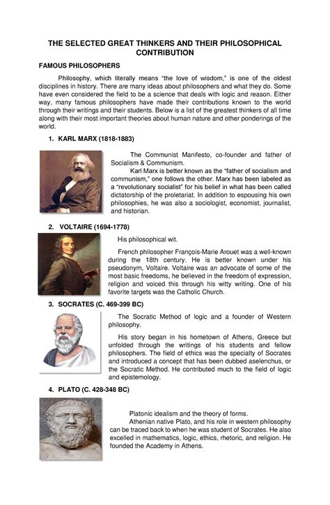 Most Famous Philosophers