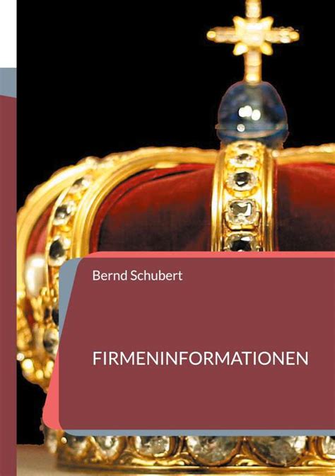 Firmeninformationen Bernd Schubert Buch Jpc