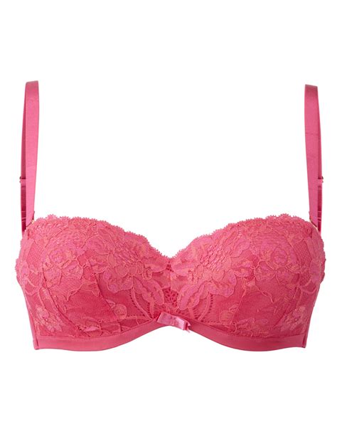 Gossard Irresistible Hot Pink Lace Strapless Bra 5318 34b Ebay