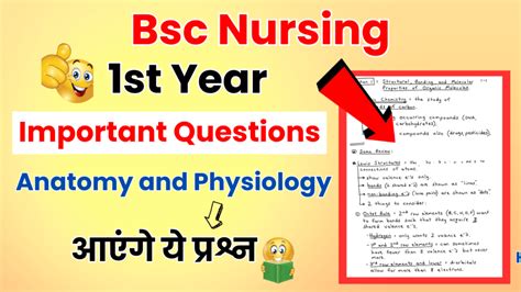 Bsc Nursing 1st Year Anatomy And Physiology Important Questions