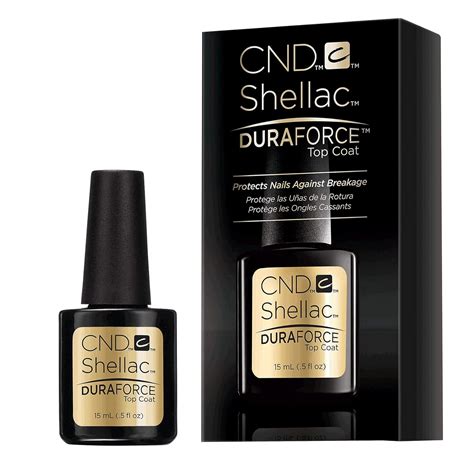 Cnd Shellac Duraforce Gel Nail Polish Top Coat Last Step Mirror Shine Adhesive