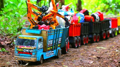 Mobil Truk Tronton Panjang Penuh Mobil Mobilan Rc Truk Oleng Excavator