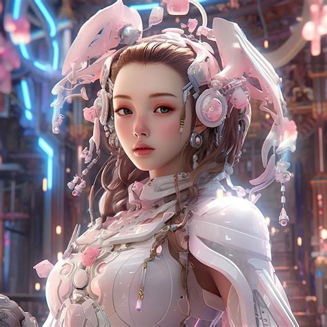 Premium Photo Beautiful Woman In Futuristic Vibes