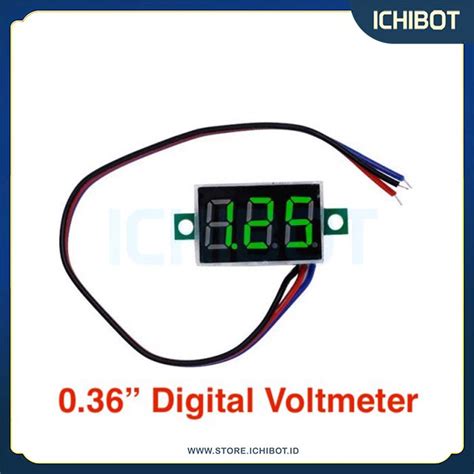 Digital Voltmeter 3 Kabel 0 36 Inch 0 100V Hijau ICHIBOT STORE