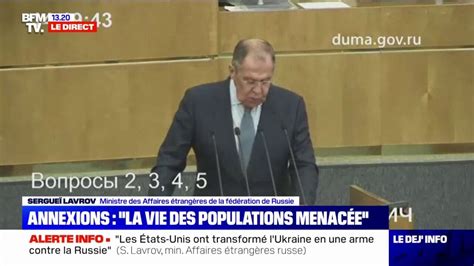 Sergue Lavrov Les Personnes Qui Font Partie Des Territoires Annex S