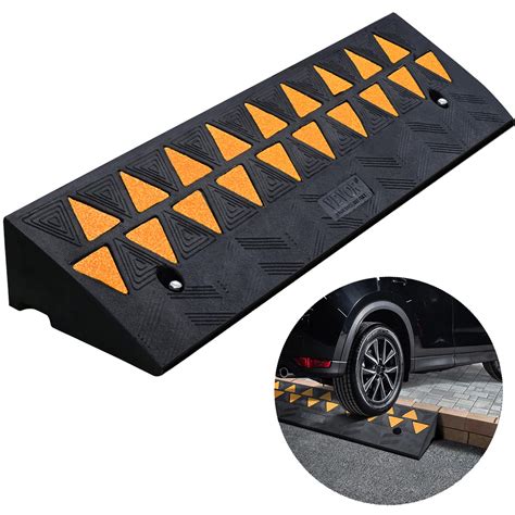 Mophorn Rubber Curb Ramp Rise Height Sidewalk Curb Ramp