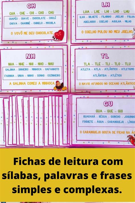 Fichas De Leitura Silabas Simples E Complexas S Laba Leitura