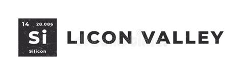 Silicon Valley Logo Concept. Element of the Periodic Table Silicon ...