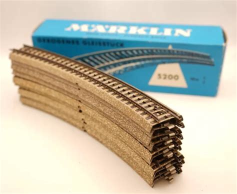 MÄRKLIN H0 5200 M Gleis gebogen 10 Stück Track Modelleisenbahn OVP