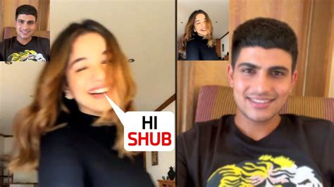 Sara Tendulkar Blushing When She Made A Video Call To Shubman Gill For