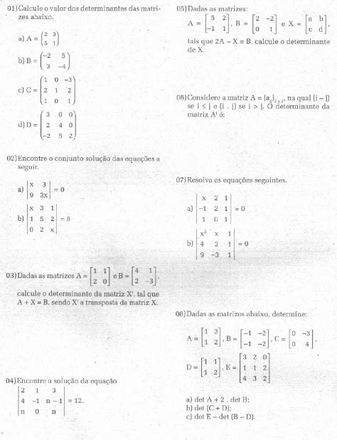 Determinante Geometria Anal Tica E Lgebra Linear