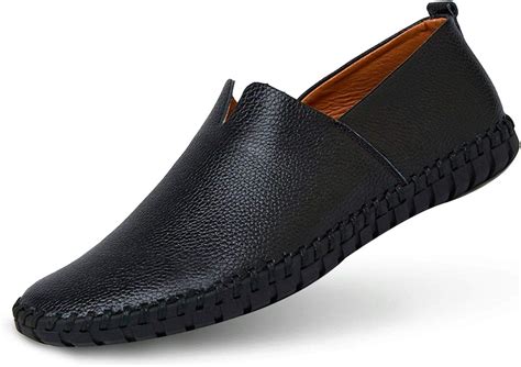 Mocasines de piel auténtica para hombre zapatos suaves para caminar y