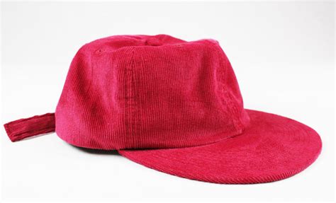 Cranberry Corduroy 6 Panel Flatbill Hat Bulk Caps Wholesale Headwear