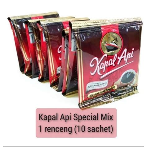 KOPI INSTAN KOPI KAPAL API SPECIAL MIX KOPI PLUS GULA SERENCENG ISI 10