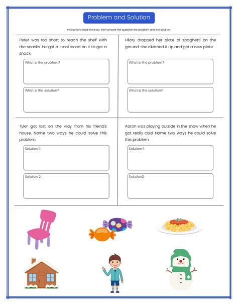 Problem and Solution Graphic Organizer Examples