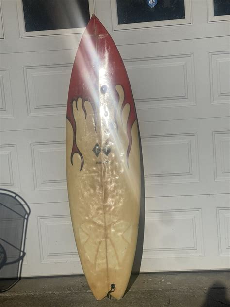 Vintage Gt Surfboard Flyer Quicksilver Tri Fin Foam Resin 63” Numbered