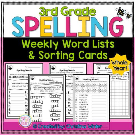 Printable 3rd Grade Spelling Words