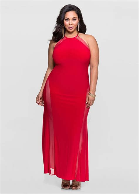 Mesh Curve Special Occasion Dress Plus Size Dresses Ashley Stewart 010