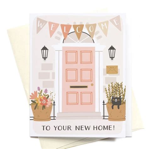 Welcome To Your New Home Door Greeting Card New Home Greetings New