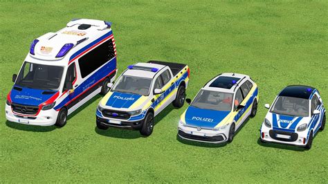 Polizei Cars Transporting In Fs Farming Simulator Youtube