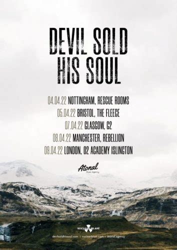 Devil Sold His Soul ANNOUNCE UK HEADLINE TOUR FOR APRIL 2022 Their