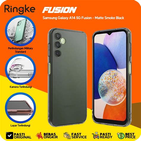 Jual Ringke Galaxy A G Fusion Matte Smoke Black Softcase Crack Armor