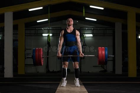 Powerlifter Man Deadlift Competition Stock Image Image Of Deadlift