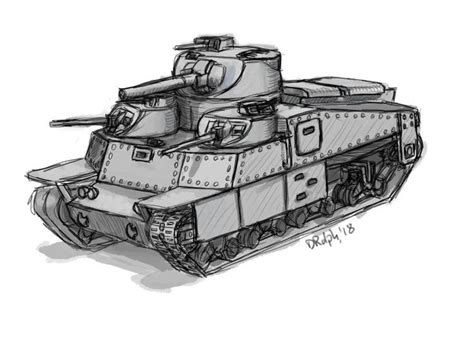 Tank Heavy Multiple Turret Experimental Mk1 By Cthelmax Ww1 Tanks