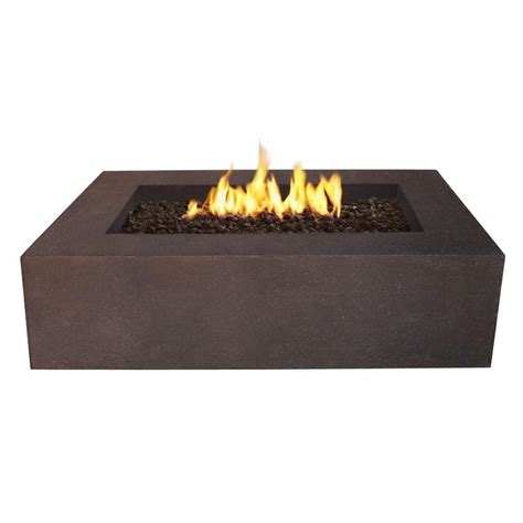 Real Flame Baltic 51 In Rectangle Propane Gas Outdoor Fire Pit In