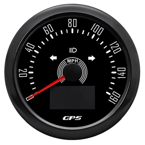 Gauge Set Mm Black Gps Speedometer Mph Tacho Rpm For Boat